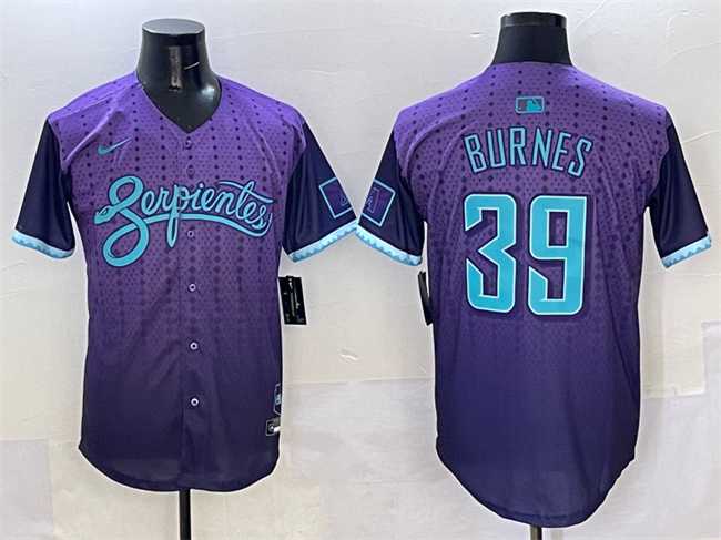 Men%27s Arizona Diamondbacks #39 Corbin Burnes Purple 2025 City Connect Limited Stitched Jersey